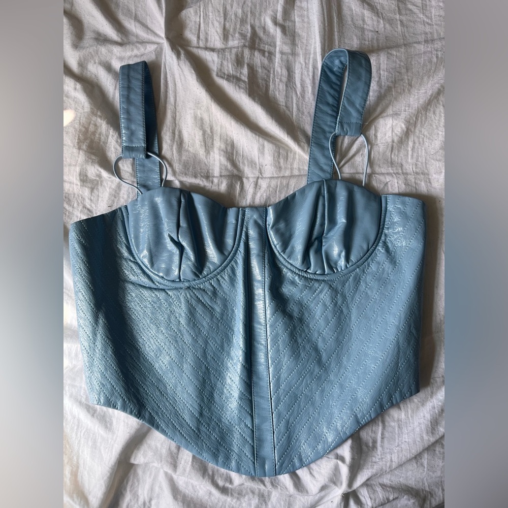 Forever 21 Blue Corset Top